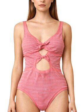 Becca by Rebecca Virtue Canyon Mesa Baked Blush One Piece Swimsuit M